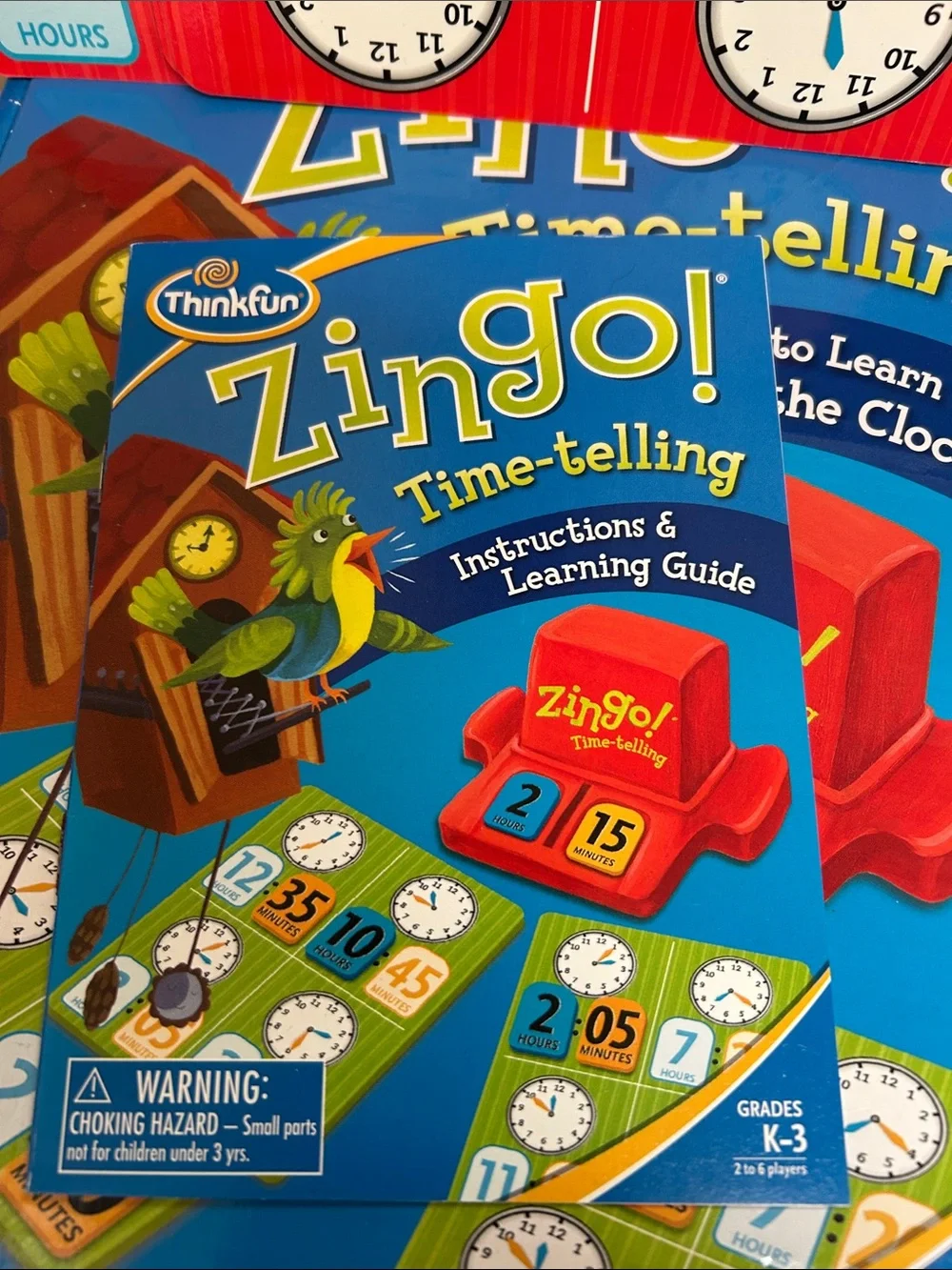 ThinkFun Zingo! Time-telling Game - Red